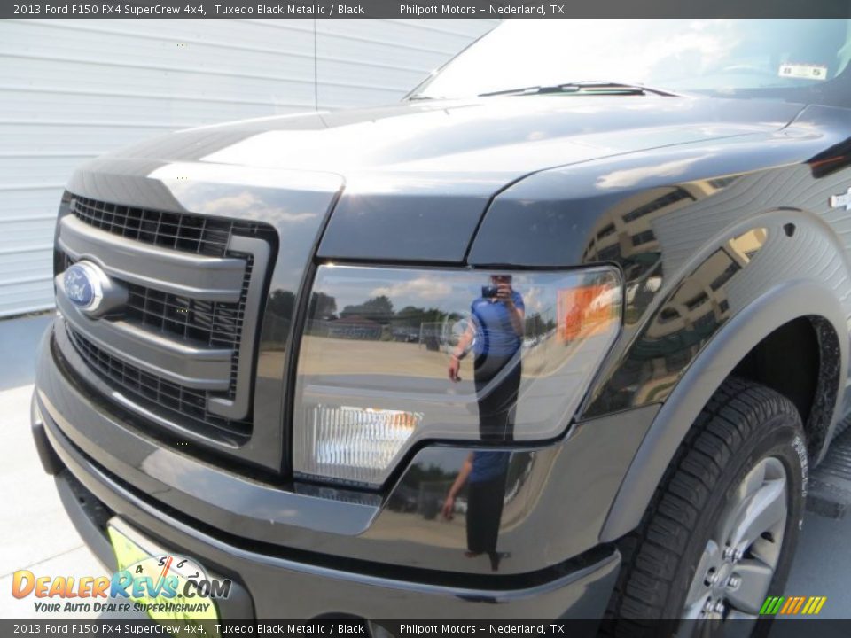 2013 Ford F150 FX4 SuperCrew 4x4 Tuxedo Black Metallic / Black Photo #12
