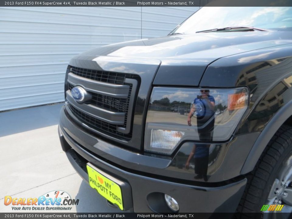 2013 Ford F150 FX4 SuperCrew 4x4 Tuxedo Black Metallic / Black Photo #13