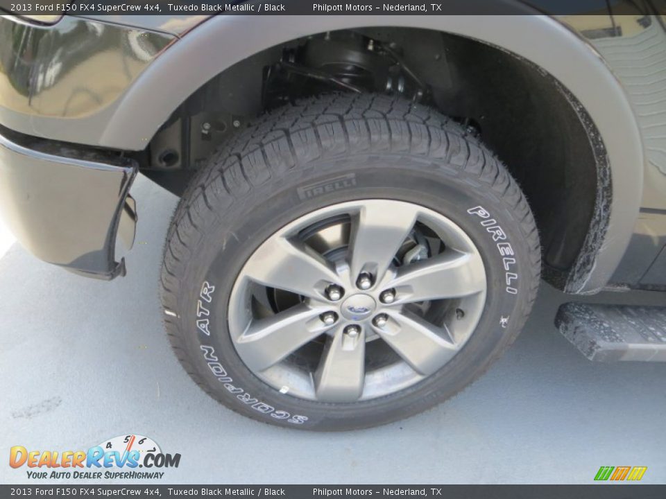 2013 Ford F150 FX4 SuperCrew 4x4 Tuxedo Black Metallic / Black Photo #14