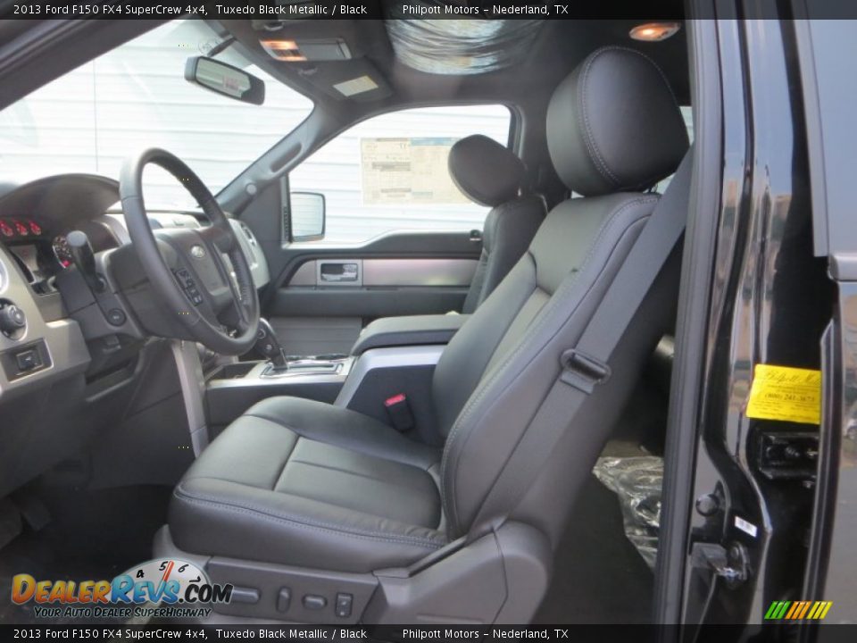 2013 Ford F150 FX4 SuperCrew 4x4 Tuxedo Black Metallic / Black Photo #23