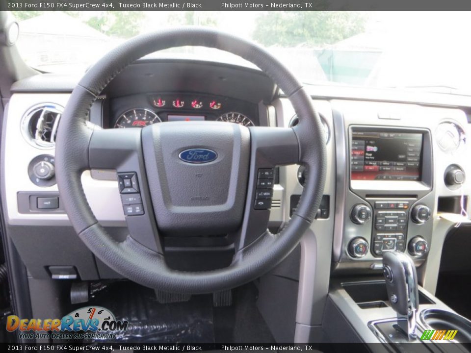 2013 Ford F150 FX4 SuperCrew 4x4 Tuxedo Black Metallic / Black Photo #25