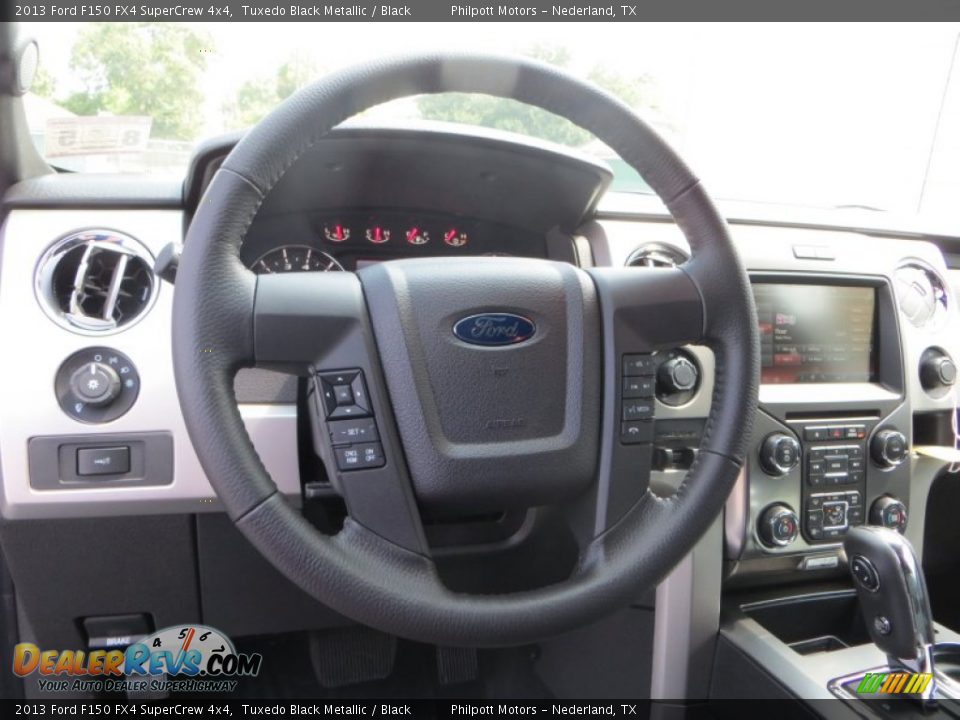2013 Ford F150 FX4 SuperCrew 4x4 Tuxedo Black Metallic / Black Photo #28