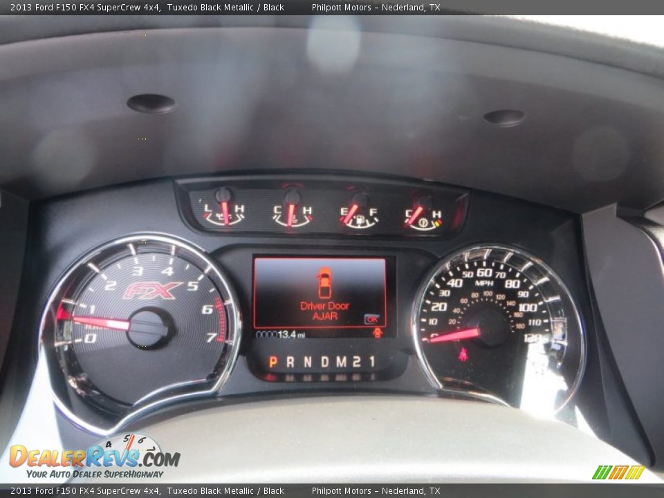2013 Ford F150 FX4 SuperCrew 4x4 Tuxedo Black Metallic / Black Photo #29