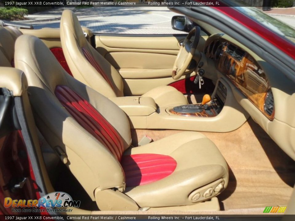 1997 Jaguar XK XK8 Convertible Carnival Red Pearl Metallic / Cashmere Photo #3