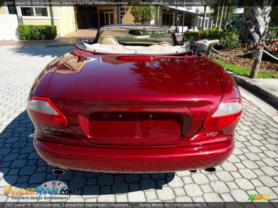1997 Jaguar XK XK8 Convertible Carnival Red Pearl Metallic / Cashmere Photo #4