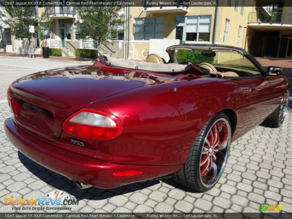 1997 Jaguar XK XK8 Convertible Carnival Red Pearl Metallic / Cashmere Photo #6