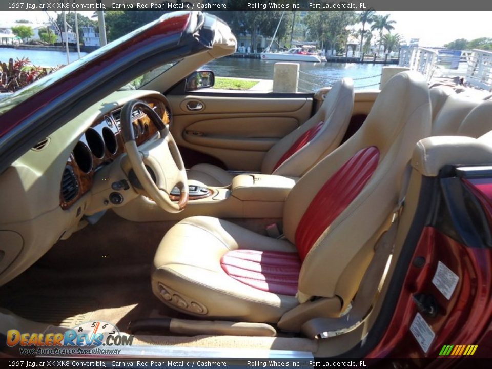 1997 Jaguar XK XK8 Convertible Carnival Red Pearl Metallic / Cashmere Photo #16