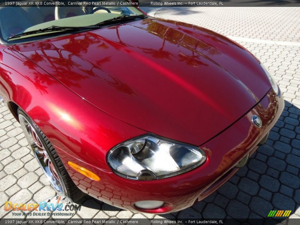 1997 Jaguar XK XK8 Convertible Carnival Red Pearl Metallic / Cashmere Photo #17