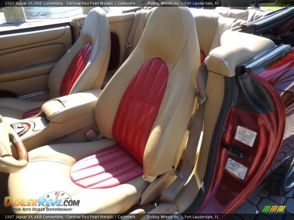 1997 Jaguar XK XK8 Convertible Carnival Red Pearl Metallic / Cashmere Photo #19