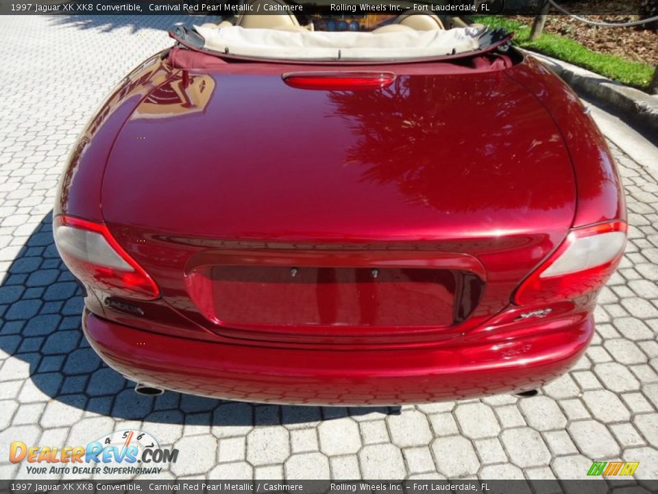 1997 Jaguar XK XK8 Convertible Carnival Red Pearl Metallic / Cashmere Photo #20