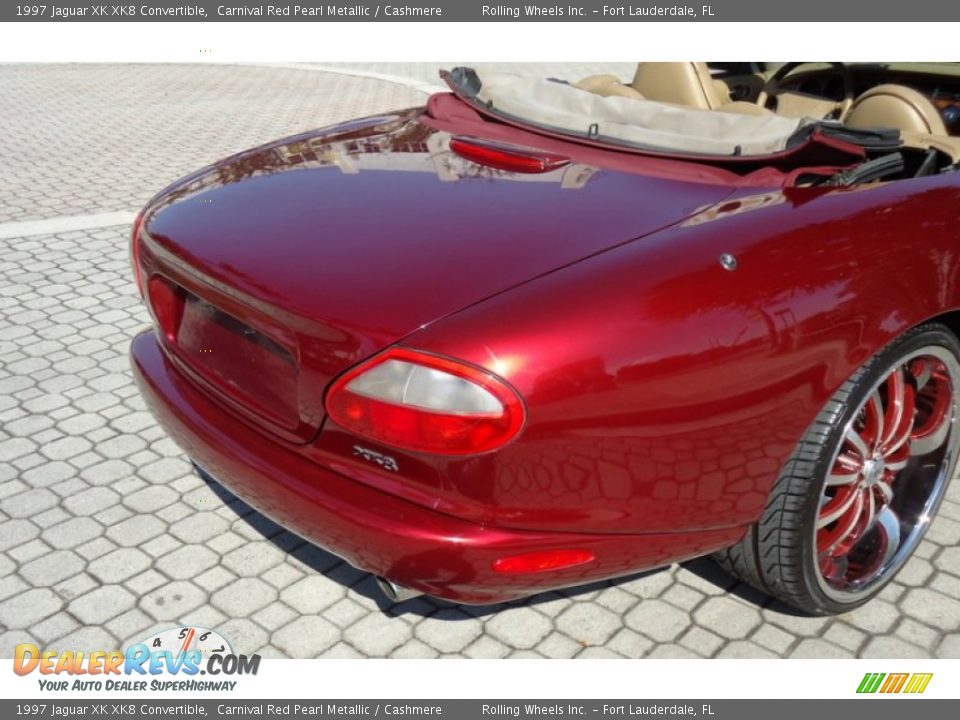 1997 Jaguar XK XK8 Convertible Carnival Red Pearl Metallic / Cashmere Photo #21