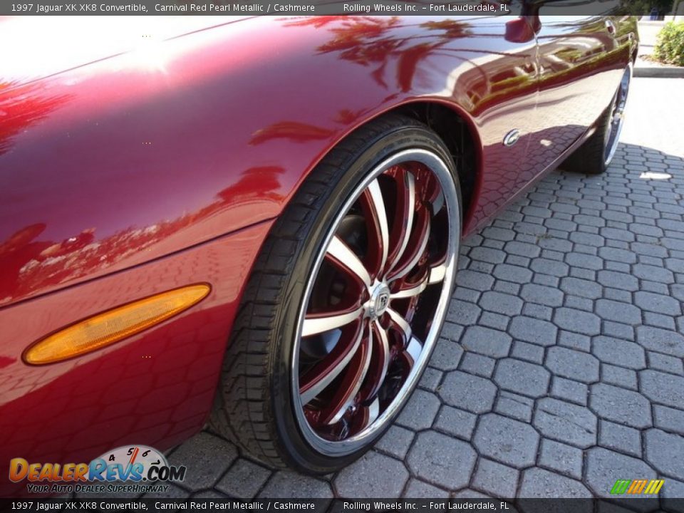 1997 Jaguar XK XK8 Convertible Carnival Red Pearl Metallic / Cashmere Photo #23