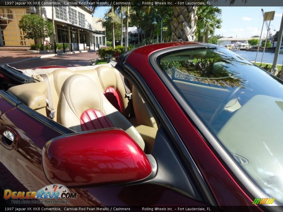 1997 Jaguar XK XK8 Convertible Carnival Red Pearl Metallic / Cashmere Photo #26