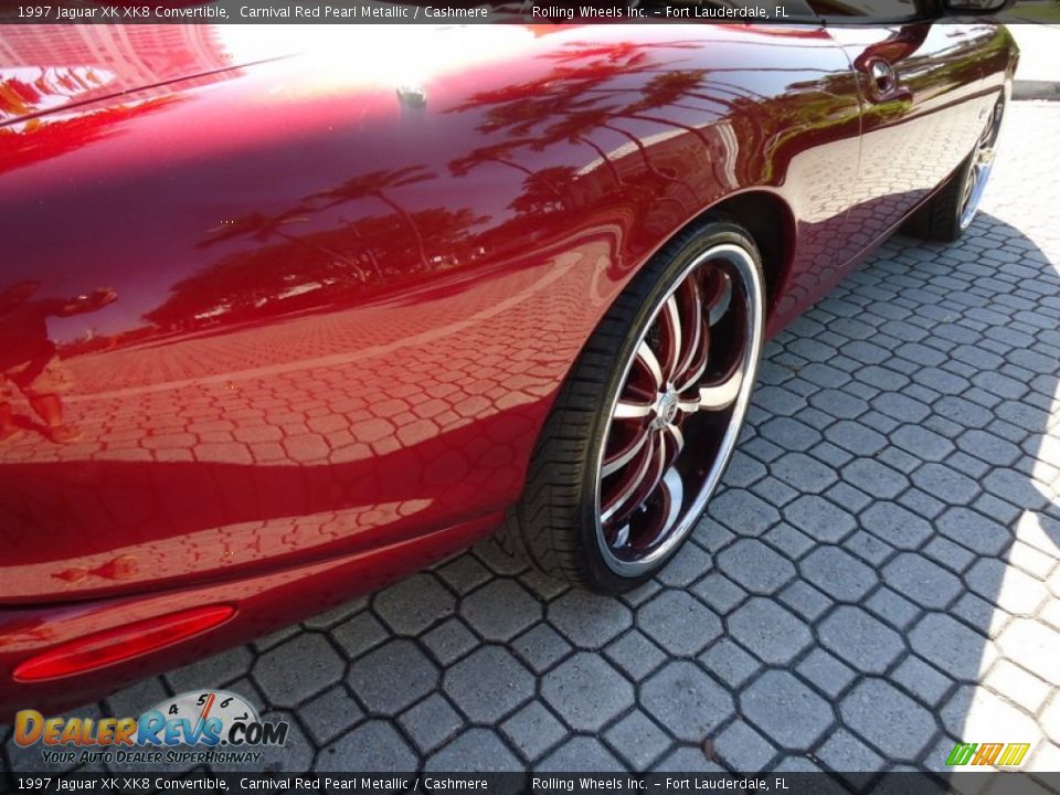 1997 Jaguar XK XK8 Convertible Carnival Red Pearl Metallic / Cashmere Photo #28