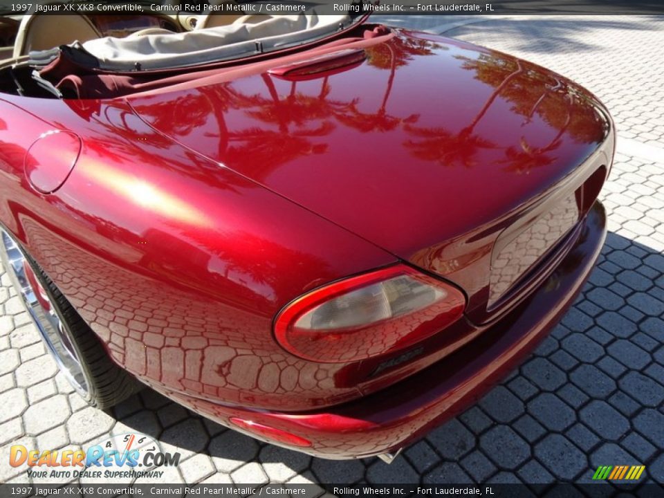 1997 Jaguar XK XK8 Convertible Carnival Red Pearl Metallic / Cashmere Photo #30