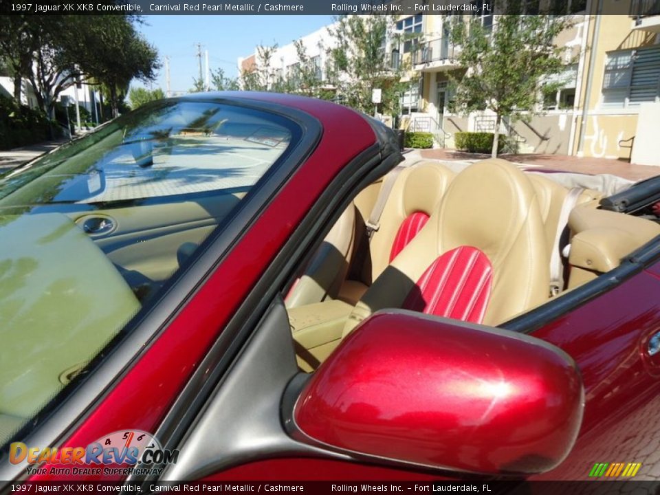 1997 Jaguar XK XK8 Convertible Carnival Red Pearl Metallic / Cashmere Photo #35