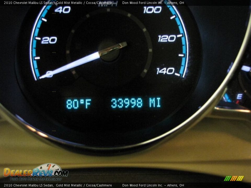 2010 Chevrolet Malibu LS Sedan Gold Mist Metallic / Cocoa/Cashmere Photo #21