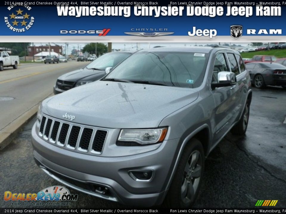 2014 Jeep Grand Cherokee Overland 4x4 Billet Silver Metallic / Overland Morocco Black Photo #1