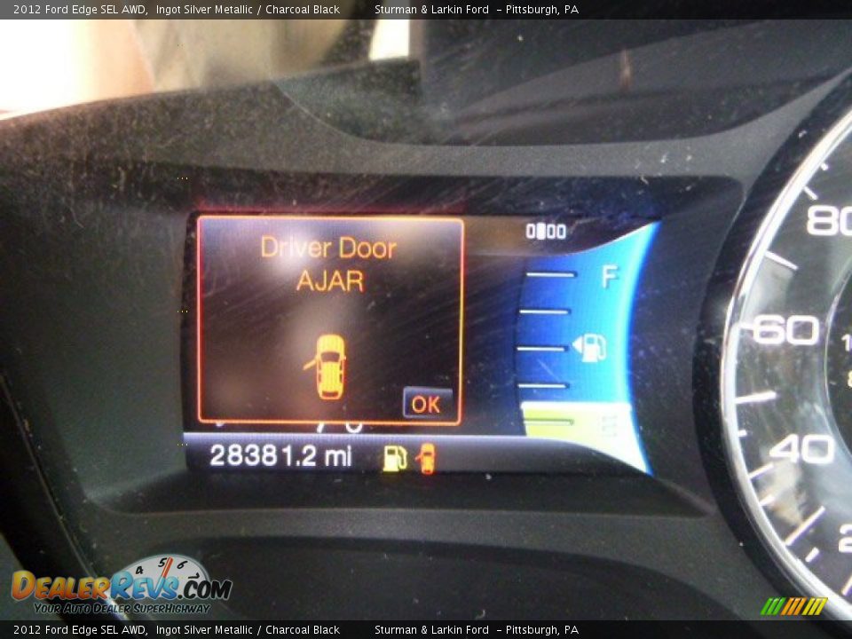 2012 Ford Edge SEL AWD Ingot Silver Metallic / Charcoal Black Photo #15