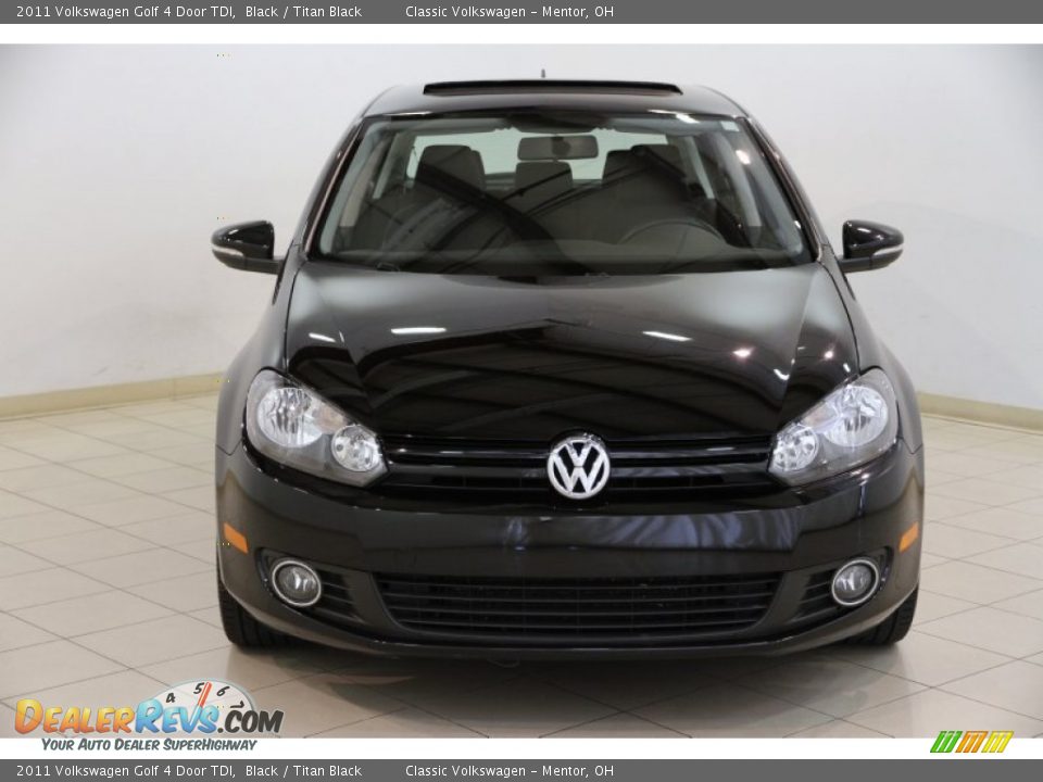 Black 2011 Volkswagen Golf 4 Door TDI Photo #2