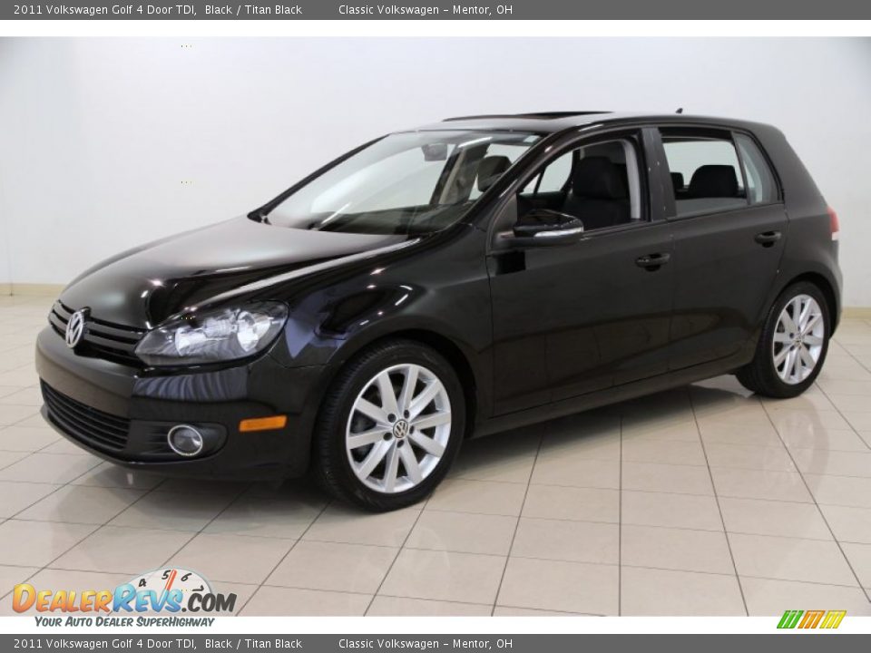 Black 2011 Volkswagen Golf 4 Door TDI Photo #3