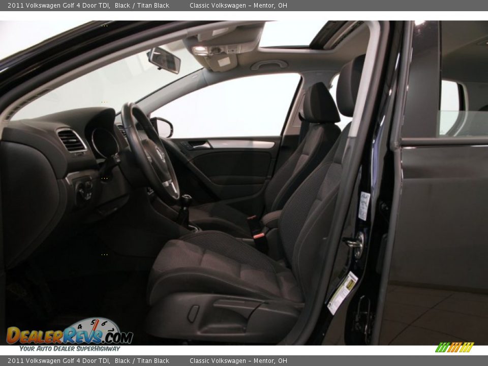 2011 Volkswagen Golf 4 Door TDI Black / Titan Black Photo #5