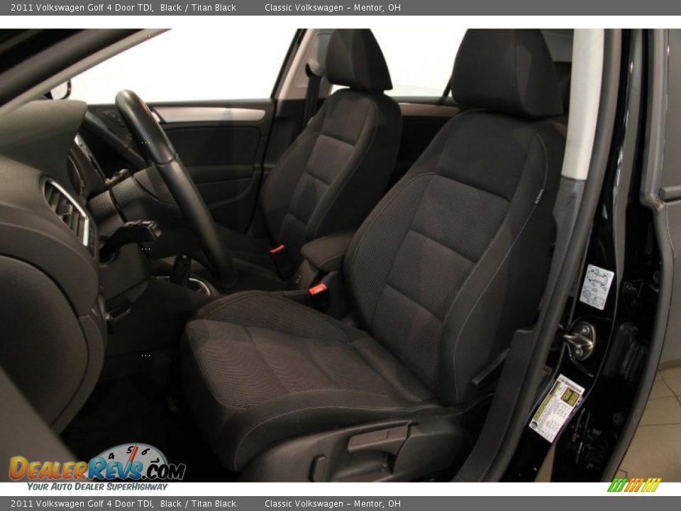 2011 Volkswagen Golf 4 Door TDI Black / Titan Black Photo #6
