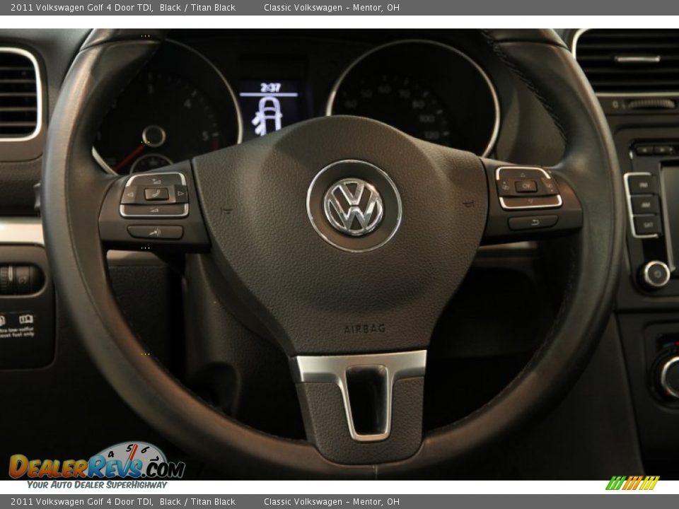 2011 Volkswagen Golf 4 Door TDI Steering Wheel Photo #7