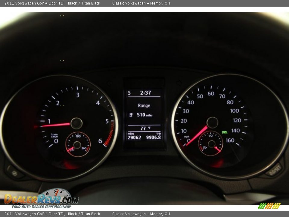 2011 Volkswagen Golf 4 Door TDI Gauges Photo #8