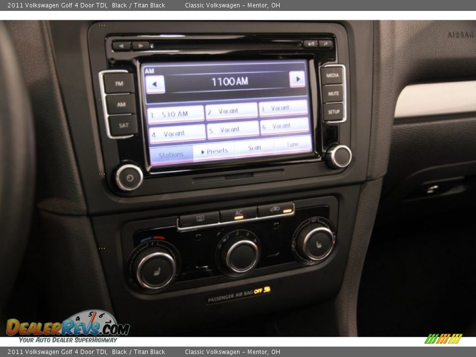 Controls of 2011 Volkswagen Golf 4 Door TDI Photo #11