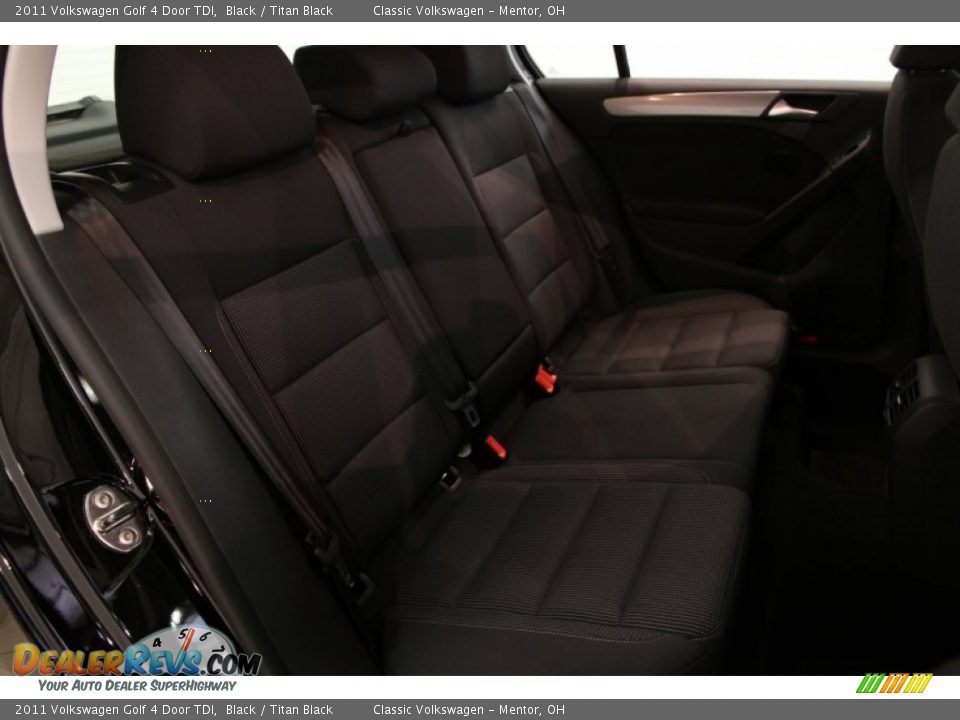 2011 Volkswagen Golf 4 Door TDI Black / Titan Black Photo #17
