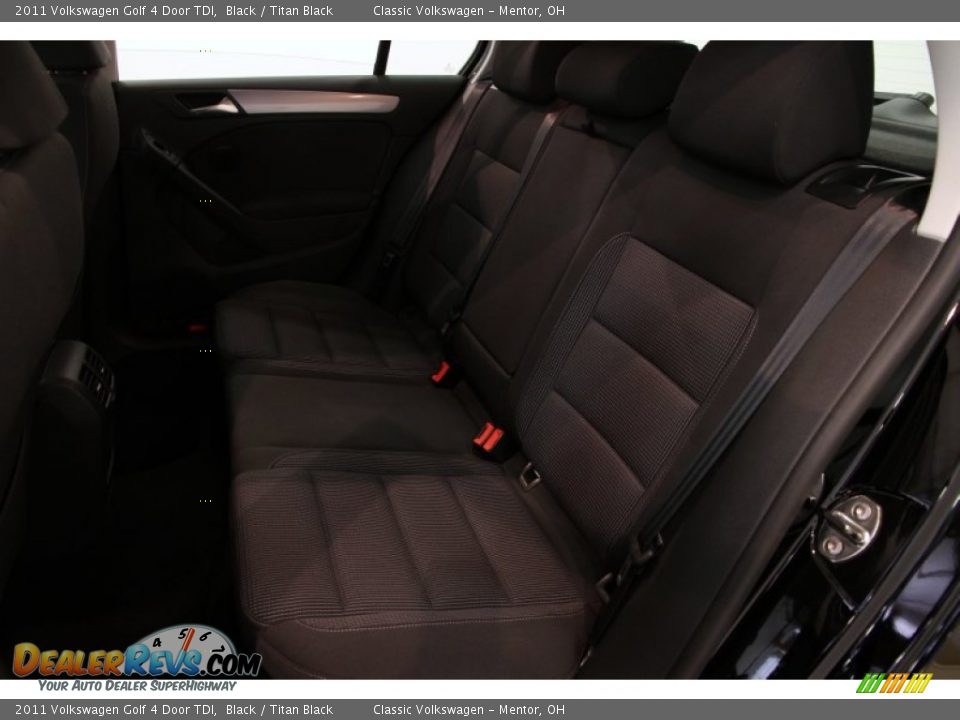 2011 Volkswagen Golf 4 Door TDI Black / Titan Black Photo #18