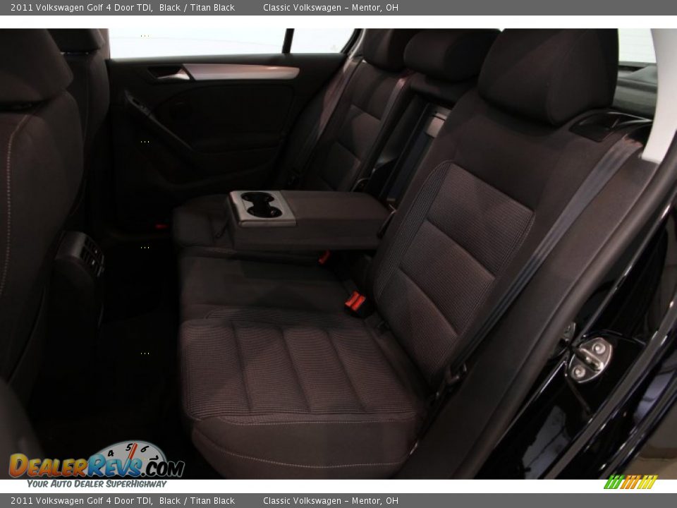 2011 Volkswagen Golf 4 Door TDI Black / Titan Black Photo #19