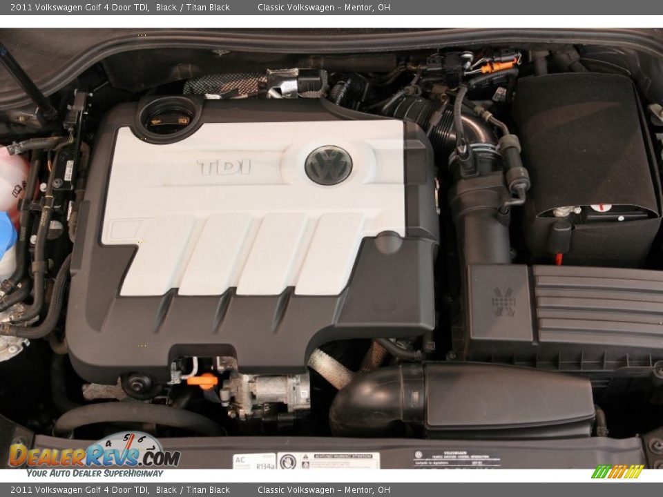 2011 Volkswagen Golf 4 Door TDI Black / Titan Black Photo #21