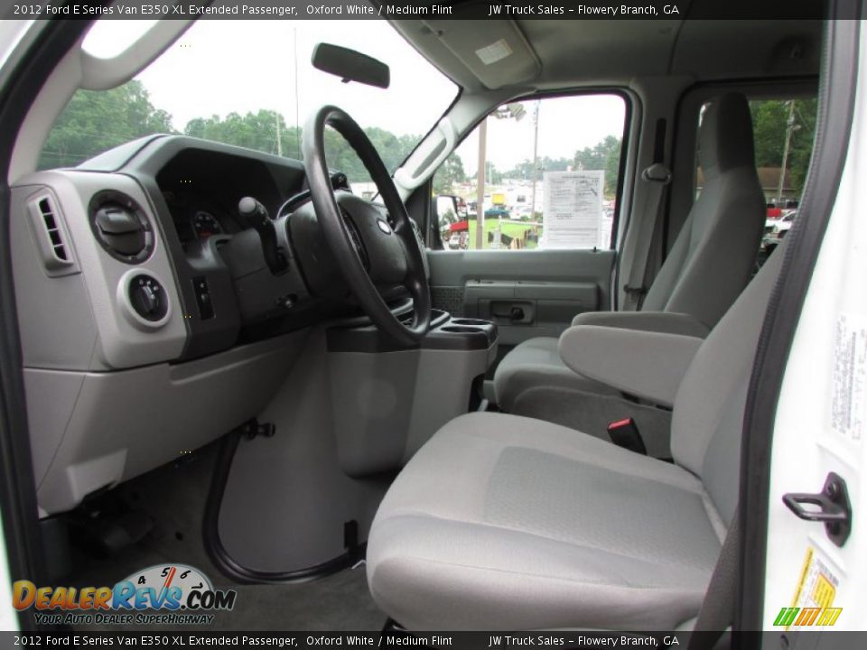 2012 Ford E Series Van E350 XL Extended Passenger Oxford White / Medium Flint Photo #19