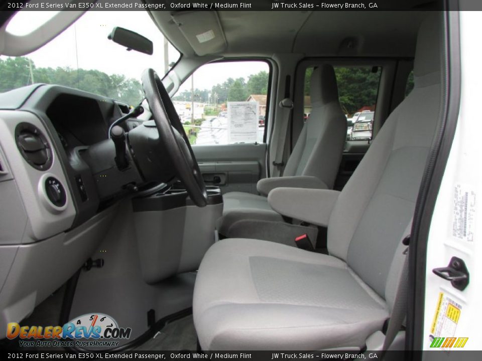 2012 Ford E Series Van E350 XL Extended Passenger Oxford White / Medium Flint Photo #20