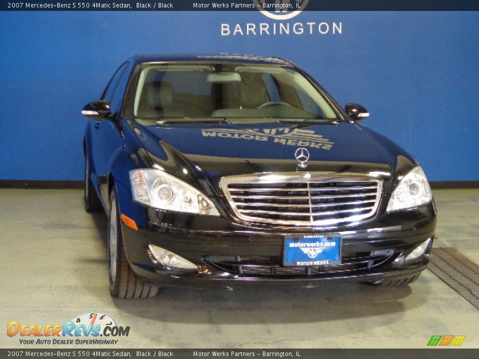 2007 Mercedes-Benz S 550 4Matic Sedan Black / Black Photo #1