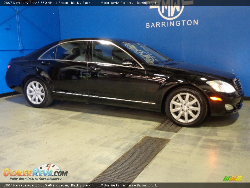 2007 Mercedes-Benz S 550 4Matic Sedan Black / Black Photo #6