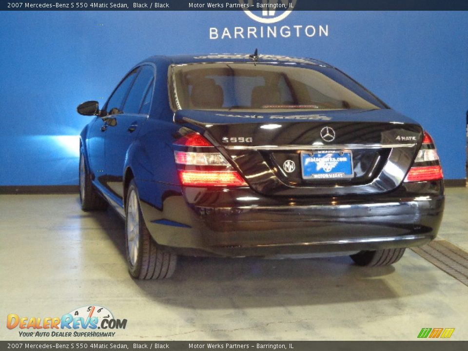 2007 Mercedes-Benz S 550 4Matic Sedan Black / Black Photo #7