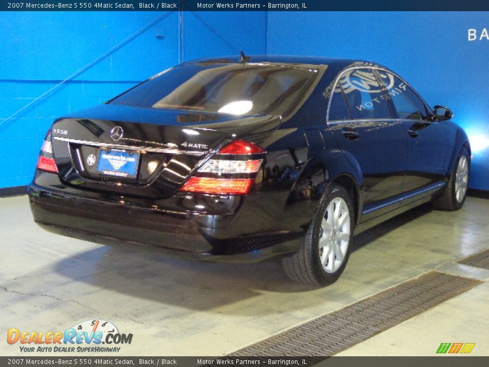 2007 Mercedes-Benz S 550 4Matic Sedan Black / Black Photo #9