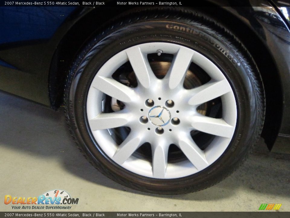 2007 Mercedes-Benz S 550 4Matic Sedan Black / Black Photo #16