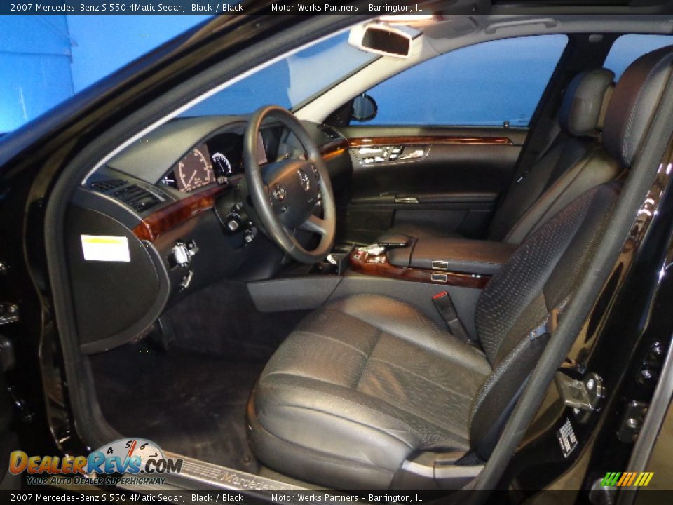 2007 Mercedes-Benz S 550 4Matic Sedan Black / Black Photo #19