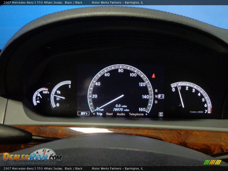 2007 Mercedes-Benz S 550 4Matic Sedan Black / Black Photo #24
