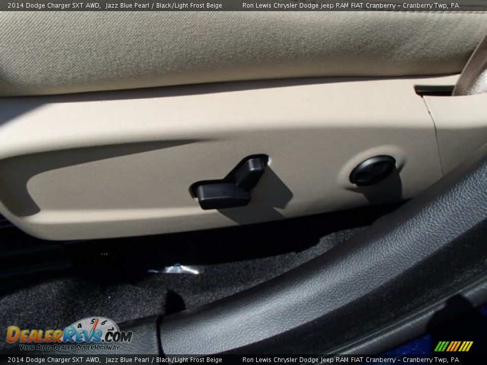 2014 Dodge Charger SXT AWD Jazz Blue Pearl / Black/Light Frost Beige Photo #16