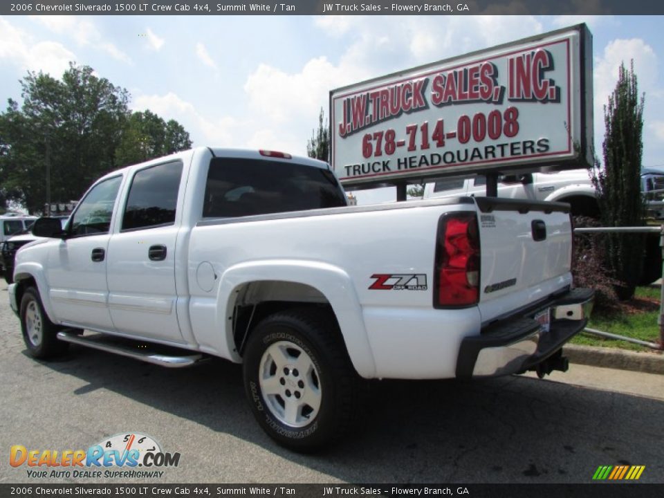 2006 Chevrolet Silverado 1500 LT Crew Cab 4x4 Summit White / Tan Photo #4