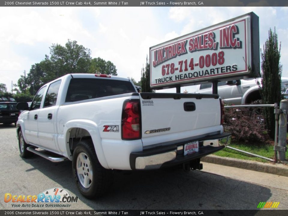 2006 Chevrolet Silverado 1500 LT Crew Cab 4x4 Summit White / Tan Photo #5