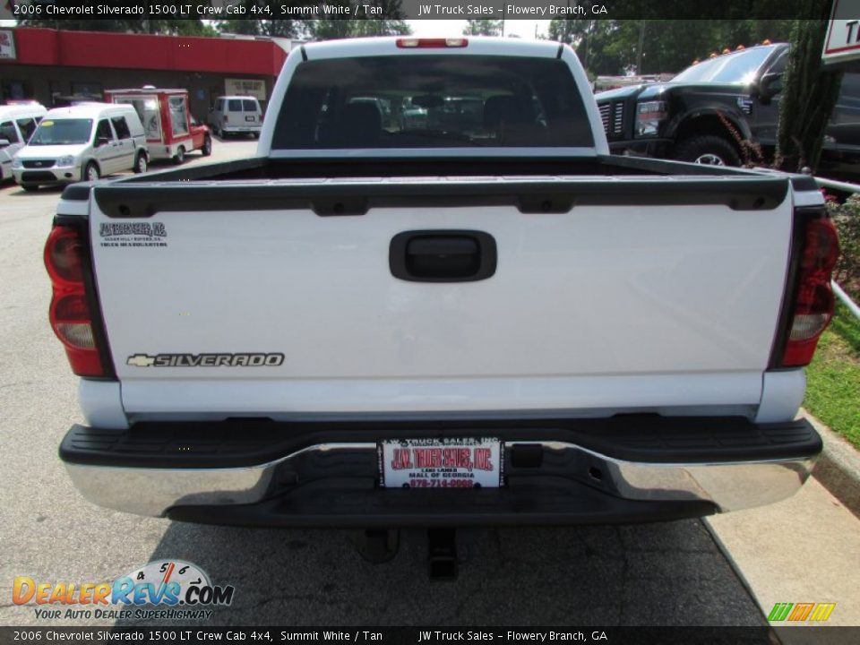 2006 Chevrolet Silverado 1500 LT Crew Cab 4x4 Summit White / Tan Photo #6