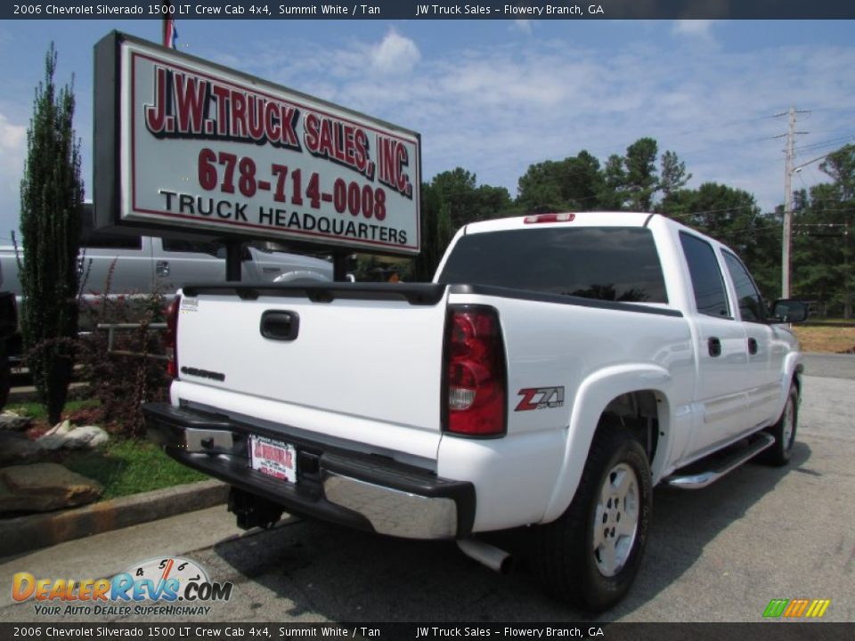 2006 Chevrolet Silverado 1500 LT Crew Cab 4x4 Summit White / Tan Photo #7