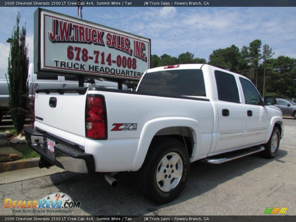 2006 Chevrolet Silverado 1500 LT Crew Cab 4x4 Summit White / Tan Photo #8