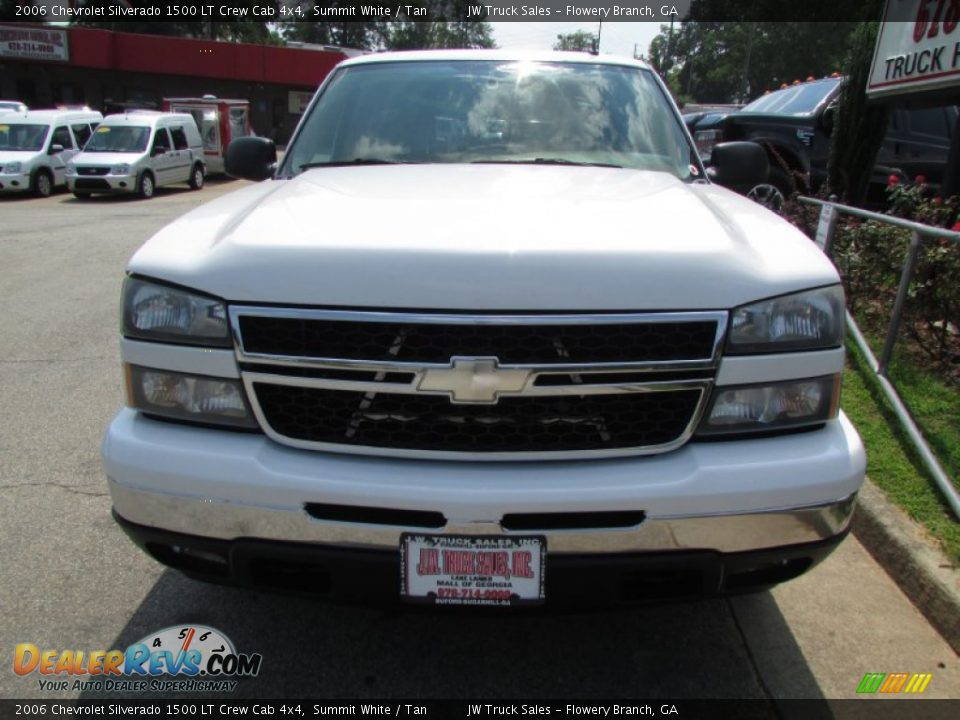 2006 Chevrolet Silverado 1500 LT Crew Cab 4x4 Summit White / Tan Photo #12